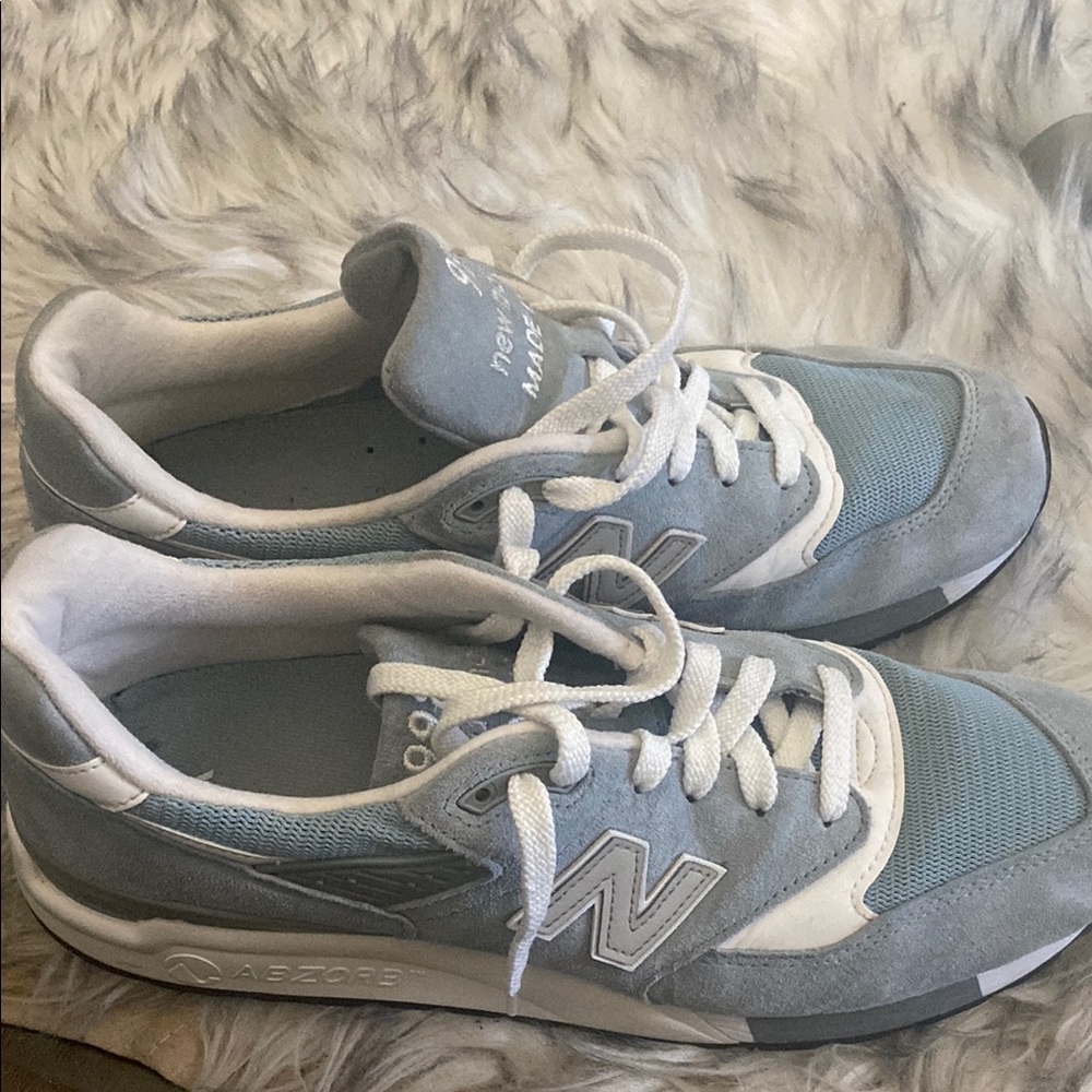 New Balance Blue and White Sneakers